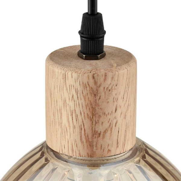 8054/1А SUSPENTIONI LN25 310 дерево/амбер металл/стекло Подвесной светильник E27 1*60W 220V NATANA