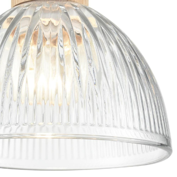 8055/1А SUSPENTIONI LN25 310 дерево/прозрачный металл/стекло Подвесной светильник E27 1*60W 220V NATANA