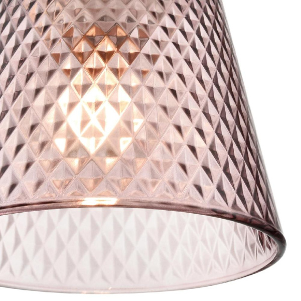 8048/1А SUSPENTIONI LN25 308 хром/розовый металл/стекло Подвесной светильник E27 1*60W 220V MANOLA