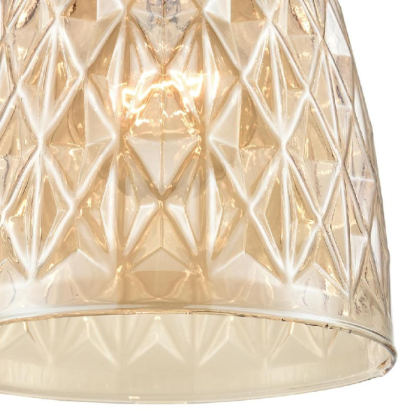 8056/1А SUSPENTIONI LN25 311 черный/амбер металл/стекло Подвесной светильник E27 1*60W 220V ELENIKA