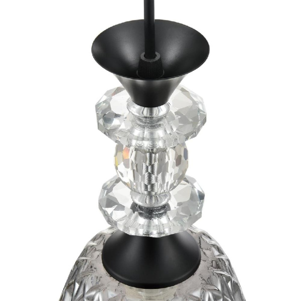 8057/1А SUSPENTIONI LN25 311 черный/смоки металл/стекло Подвесной светильник E27 1*60W 220V ELENIKA