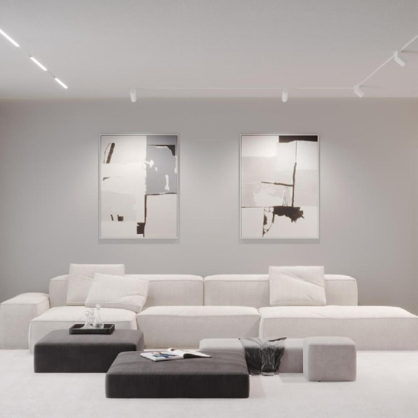 359497 SHINO NT24 000 белый Трековый низковольт. св-к диммир. со сменой цв.температуры, пульт ДУ/Tuya Smart Life IP20 LED 20W 48V 3000-6500K FLUM