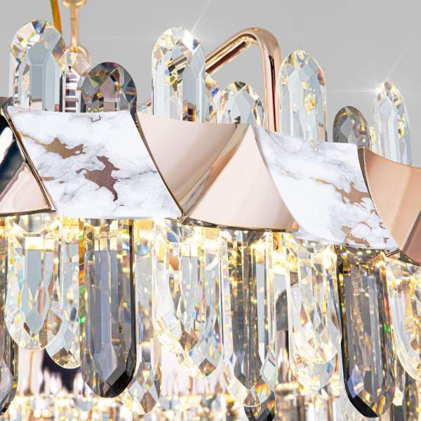 Подвесной светодиодный светильник с хрусталем 419/1