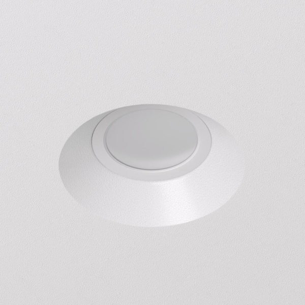 DK2081-WH Встраиваемый точечный светильник для натяжных ПВХ потолков INVIZ, IP 20, до 15 Вт, GU10, LED, белый, ABS-пластик