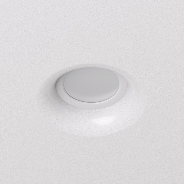 DK2080-WH Встраиваемый точечный светильник для натяжных ПВХ потолков INVIZ, IP 20, до 15 Вт, GU10, LED, белый, ABS-пластик