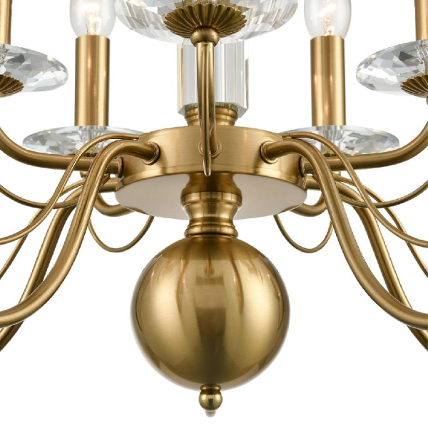 8033/10 CLASSI LN25 16 медь, металл/стекло Люстра подвесная Е14 10*40W 220V INCANTO