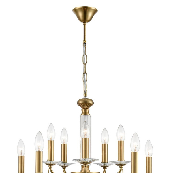 8033/10 CLASSI LN25 16 медь, металл/стекло Люстра подвесная Е14 10*40W 220V INCANTO