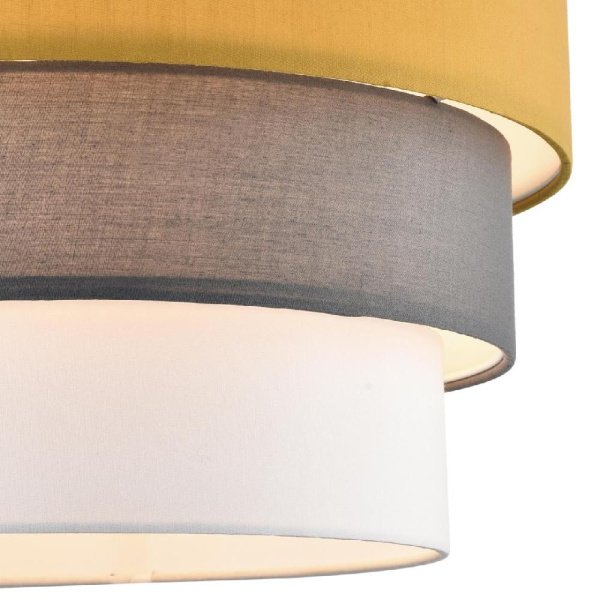 8038/3 MODERNI LN25 133 никель/желтый/серый/белый, металл/текстиль Подвесной светильник Е27 3*60W 220V ILAIDA