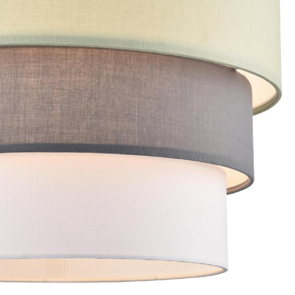 8039/3 MODERNI LN25 133 никель/мятный/серый/белый, металл/текстиль Подвесной светильник Е27 3*60W 220V ILAIDA