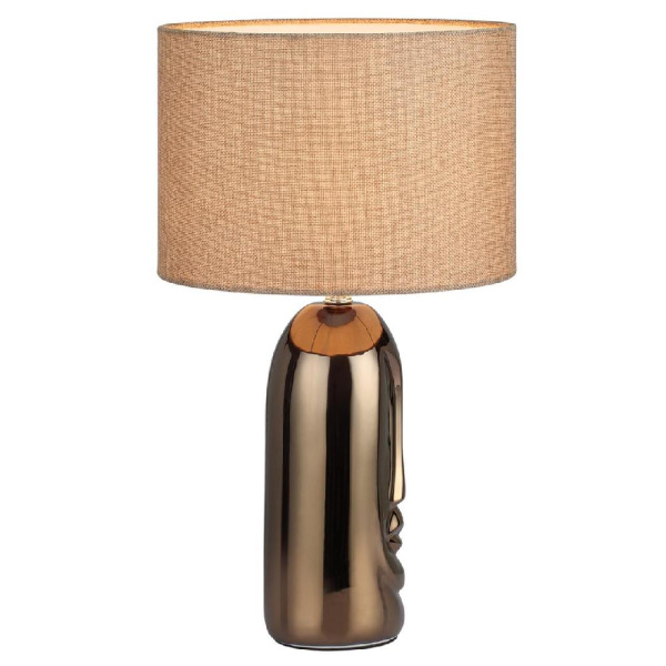 8149/1T MODERNI LN25 000 бронза/бежевый, керамика/текстиль Настольная лампа Е27 1*60W 220V AKIVI