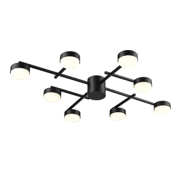 8186/8C COMFI LN25 205 черный, металл Люстра потолочная LED GX53 8*7W 220V DABRA