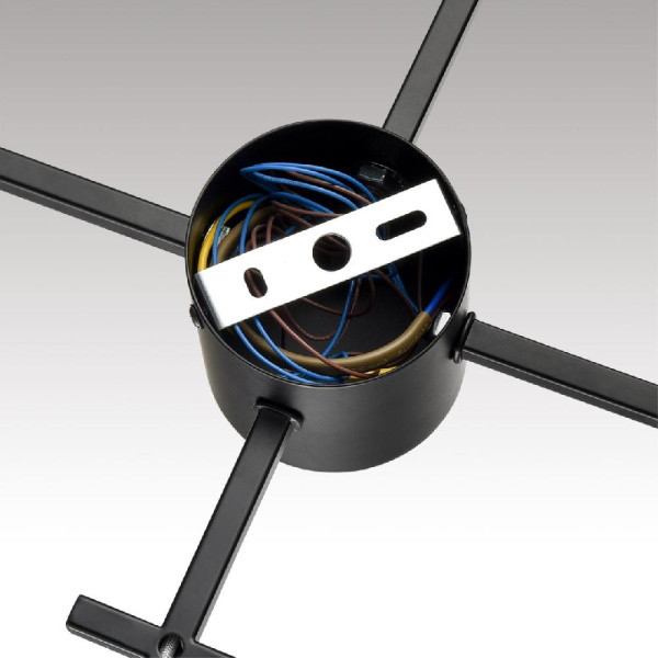 8186/8C COMFI LN25 205 черный, металл Люстра потолочная LED GX53 8*7W 220V DABRA