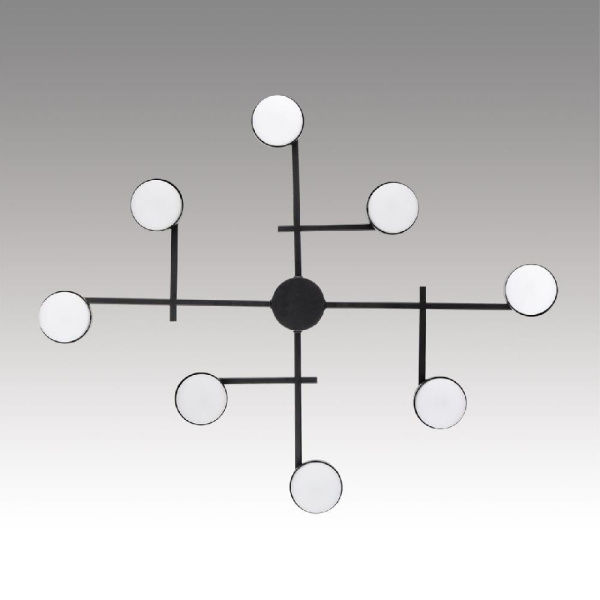 8186/8C COMFI LN25 205 черный, металл Люстра потолочная LED GX53 8*7W 220V DABRA