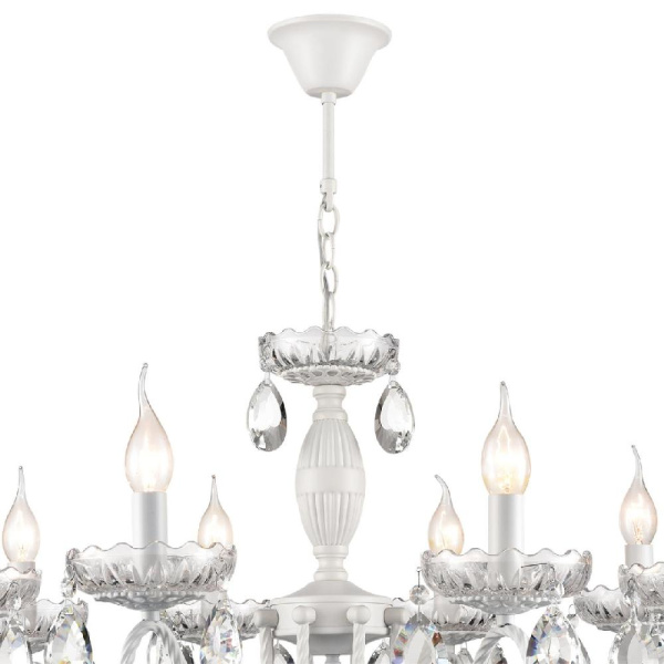 8189/8 CLASSI LN25 23 белый, металл/хрусталь Люстра E14 8*40W 220V SNOW