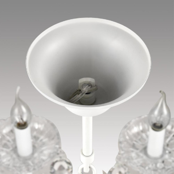 8189/8 CLASSI LN25 23 белый, металл/хрусталь Люстра E14 8*40W 220V SNOW