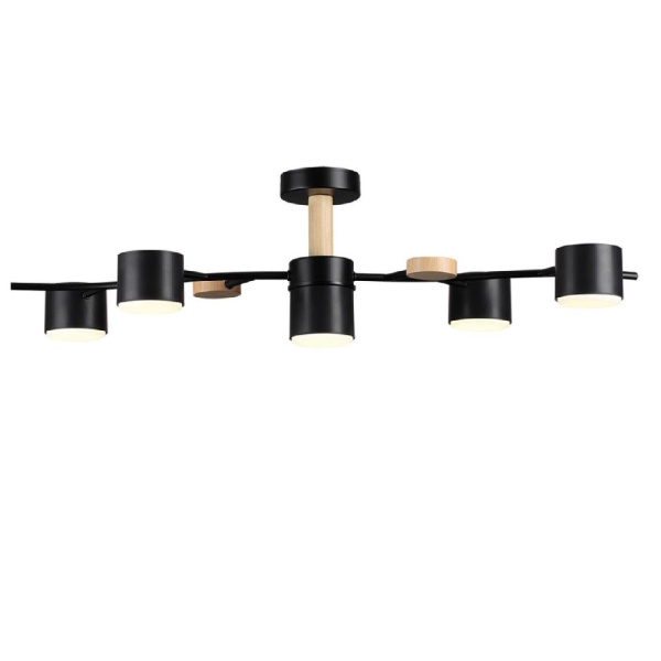 8194/5C COMFI LN25 261 черный, металл/дерево/пластик Потолочный светильник LED GX53 5*9W 220V CRYPTO