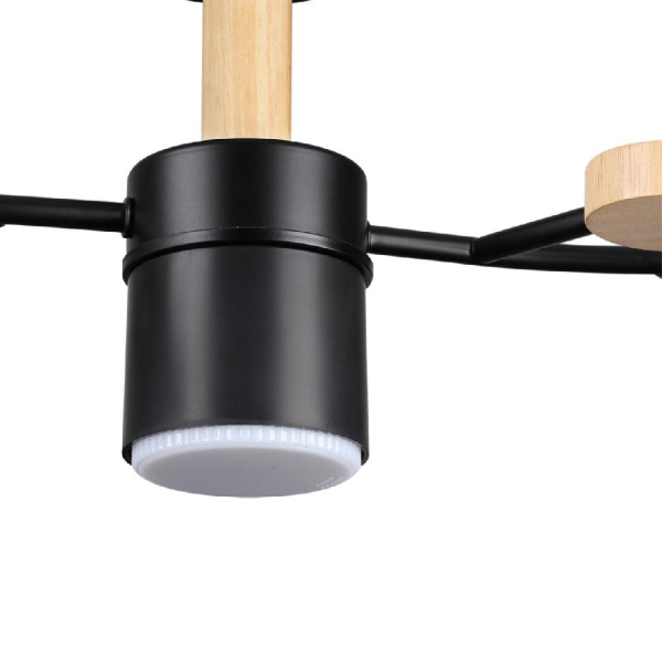 8194/5C COMFI LN25 261 черный, металл/дерево/пластик Потолочный светильник LED GX53 5*9W 220V CRYPTO