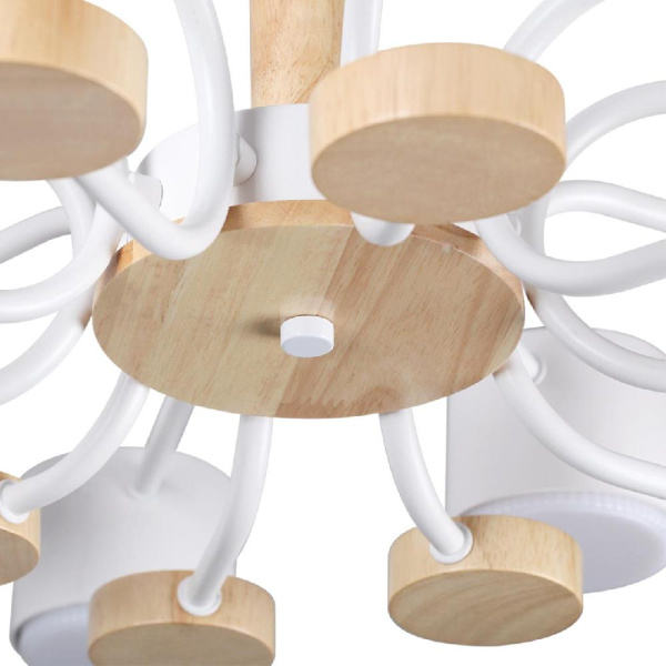 8196/10C COMFI LN25 262 белый, металл/дерево/пластик Потолочный светильник LED GX53 10*9W 220V RONDO