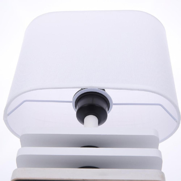 8206/1T COUNTY LN25 392 белый, дерево/текстиль Настольная лампа E27 1*60W 220V MADERANA