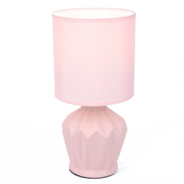 8227/1T MODERNI LN25 384 розовый, керамика/текстиль Настольная лампа E14 1*40W 220V ORIGAMIA