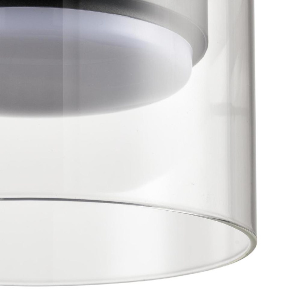 8232/1 COMFI LN25 193 черный/прозрачный, металл/стекло Подвес LED GX70 1*10W 220V NATALINA