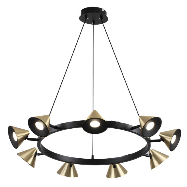 8233/9 COMFI LN25 209 черный/золото, металл Подвесной светильник GU10 LED 9*7W 220V LAMINA