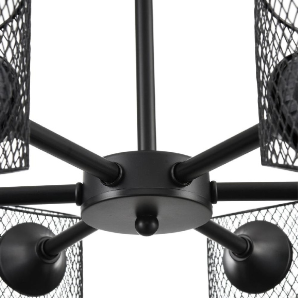 8238/6C COUNTY LN25 258 черный, металл Люстра потолочная Е27 6*60W 220V TIDINA