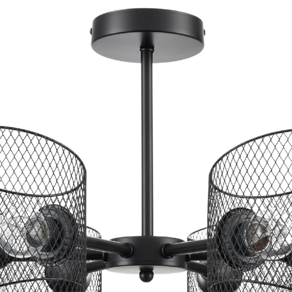 8238/6C COUNTY LN25 258 черный, металл Люстра потолочная Е27 6*60W 220V TIDINA