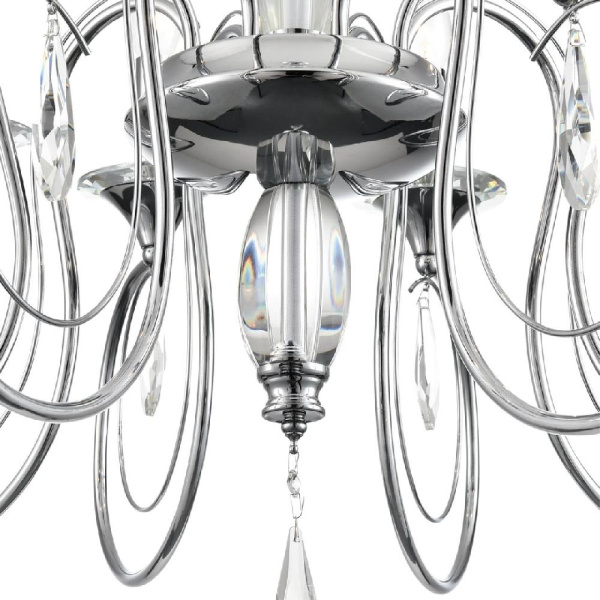 8032/8 CLASSI LN25 20 хром, металл/хрусталь Люстра подвесная Е14 8*40W 220V LAOKA