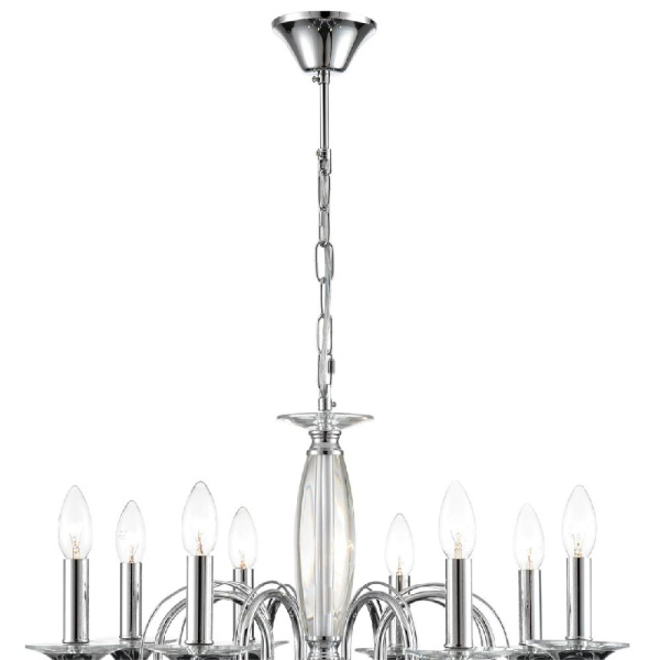 8032/8 CLASSI LN25 20 хром, металл/хрусталь Люстра подвесная Е14 8*40W 220V LAOKA