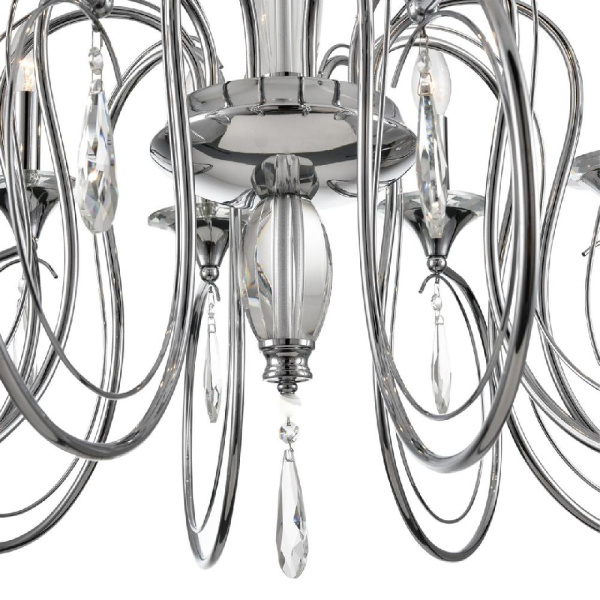 8032/10 CLASSI LN25 20 хром, металл/хрусталь Люстра подвесная Е14 10*40W 220V LAOKA