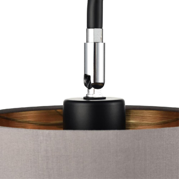 8037/1T MODERNI LN25 363 черный/серый/золотой, металл/текстиль Настольная лампа Е27 60W 220V ELSA