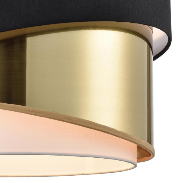 8041/3 MODERNI LN25 136 никель/черный/золото/белый, металл/текстиль Подвесной светильник Е27 3*60W 220V INDIRA