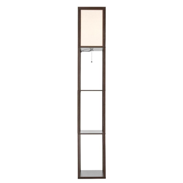 8090/1F COMFI LN25 361 кофейный/белый, дерево/текстиль Торшер Е27 1*60W 220V PRACTIC