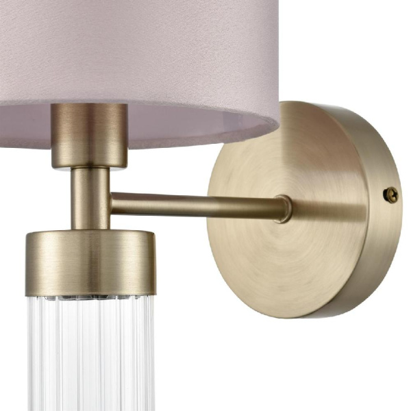 8109/1W MODERNI LN25 129 латунь титаниум/бежевый, металл/текстиль/стекло Бра E14 40W 220V DAMONA