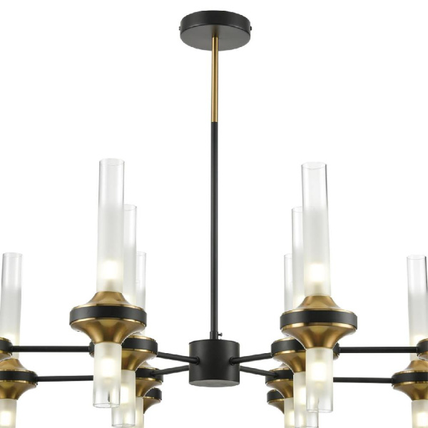 8112/24 NEOCLASSI LN25 26 черный/бронза/прозрачный, металл/стекло Люстра потолочная G9 24*30W 220V TAMARESA