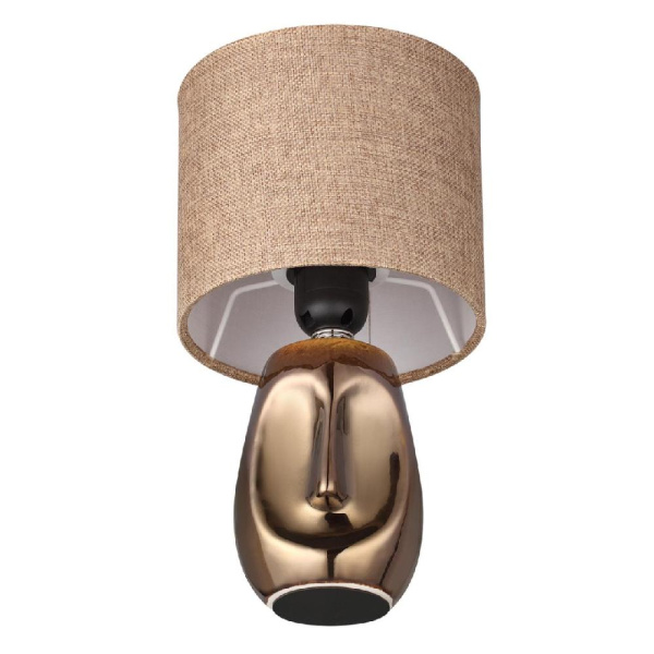 8150/1T MODERNI LN25 000 бронза/бежевый, керамика/текстиль Настольная лампа Е27 1*60W 220V AKIVI