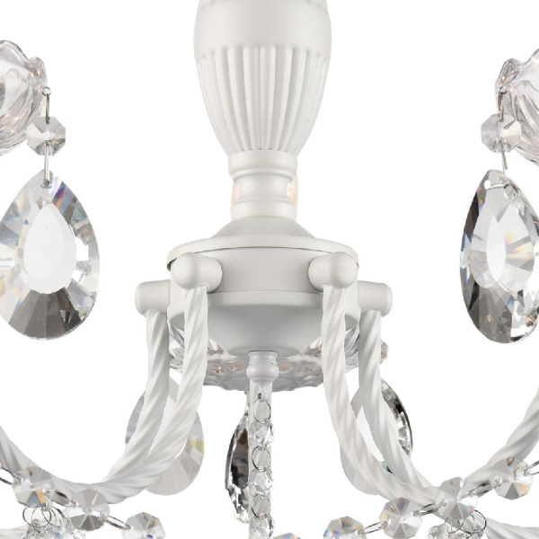 8189/5 CLASSI LN25 23 белый,  металл/хрусталь Люстра E14 5*40W 220V SNOW
