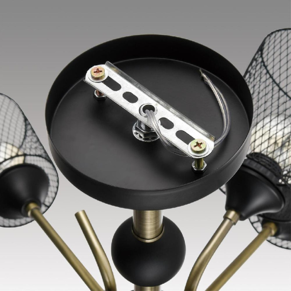 8191/9C COUNTY LN25 253 черный/античная бронза/черный металл Люстра потолочная Е27 9*60W 220V ABRIS