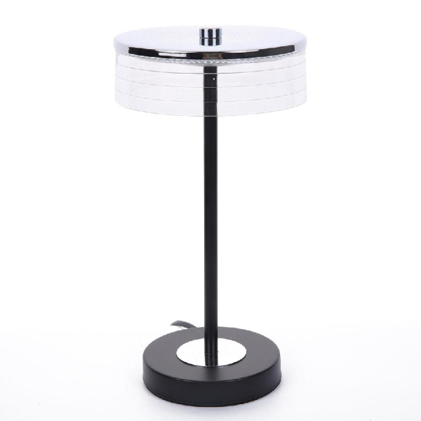 8203/1TL LEDIO LN25 393 серебро/черный/прозрачный, металл/акрил Настольная лампа LED 7W 400К 220V SATIANA