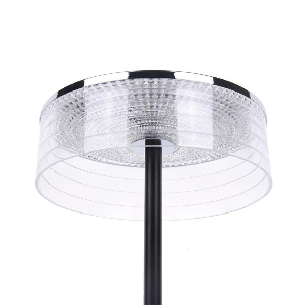 8203/1TL LEDIO LN25 393 серебро/черный/прозрачный, металл/акрил Настольная лампа LED 7W 400К 220V SATIANA