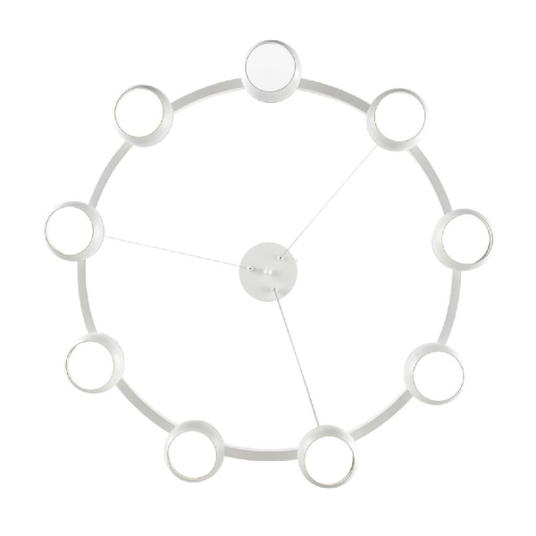 8254/9 COMFI LN25 204 белый металл Светильник подвесной LED GX53 8*7W 220V LUAZANA