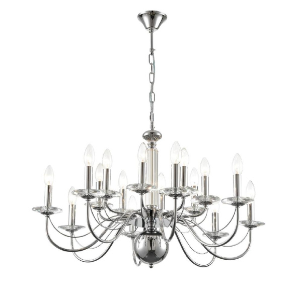 8034/16 CLASSI LN25 18 хром, металл/стекло Люстра подвесная Е14 16*40W 220V INCANTO