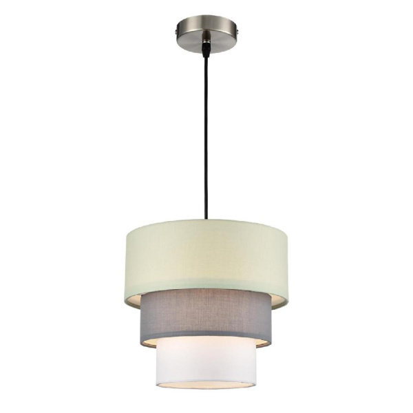 8039/1 MODERNI LN25 133 никель/мятный/серый/белый, металл/текстиль Подвесной светильник Е27 60W 220V ILAIDA