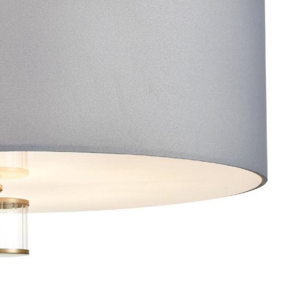 8108/7C MODERNI LN25 131 латунь титаниум/серый, металл/текстиль/стекло Люстра потолочная E14 7*40W 220V DAMONA