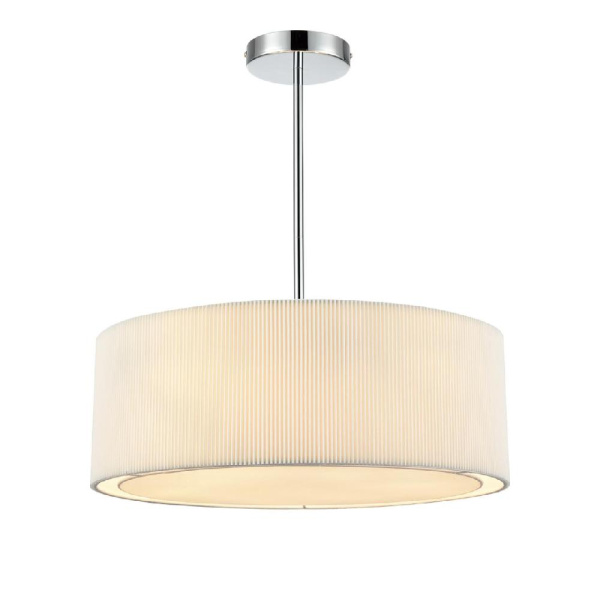 8110/5 MODERNI LN25 138 хром/белый, металл/текстиль Люстра подвесная E14 5*40W 220V ZIGRISA