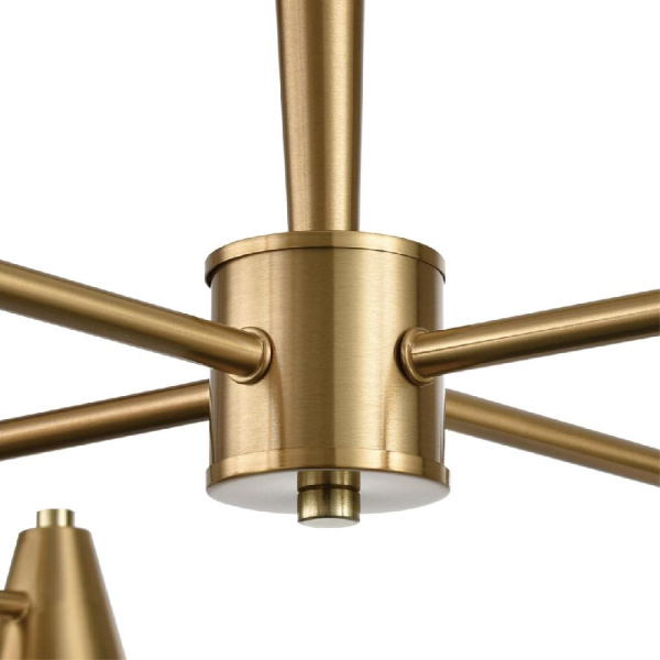 8113/6 MODERNI LN25 184 латунь/белый, металл/стекло Люстра потолочная E27 6*60W 220V CORNE