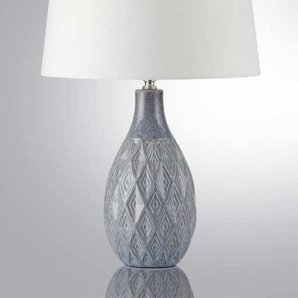 8138/1T MODERNI LN25 000 серый/белый, керамика/текстиль Настольная лампа Е27 1*60W 220V YARA