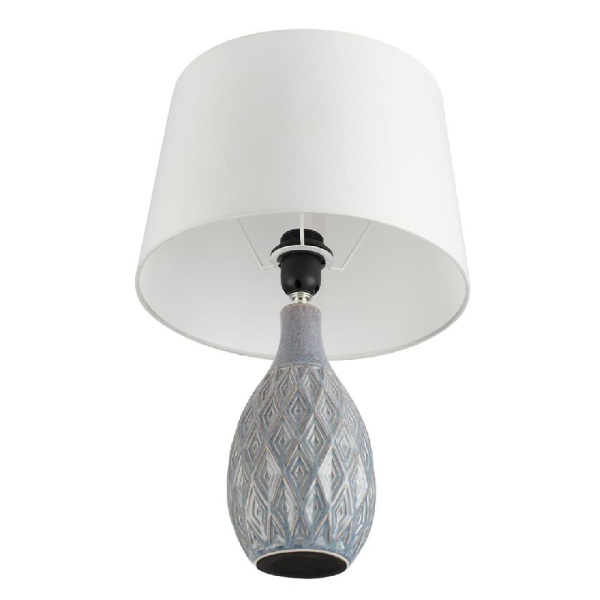 8138/1T MODERNI LN25 000 серый/белый, керамика/текстиль Настольная лампа Е27 1*60W 220V YARA