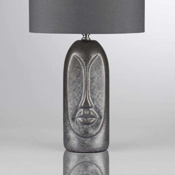 8146/1T MODERNI LN25 000 серый, керамика/текстиль Настольная лампа Е27 1*60W 220V AKIVI